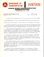 Department of Transportation News Urban Mass Transportation Administration UMTA 7269