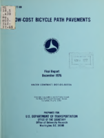 Lowcost bicycle path pavements  final report