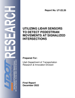 Utilizing LiDAR Sensors to Detect Pedestrian Movements at Signalized Intersections