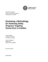 Developing a Methodology for Assessing Safety Programs Targeting Human Error in Aviation