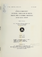 Automotive Manufacturers CostRevenue Financial and Risk Analysis  Projected Impact of Automobile Manufacturing on the Plastics Industry
