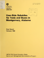 UserSide Subsidies for Taxis and Buses in Montgomery Alabama