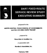 DART FixedRoute Service Review Study Executive Summary