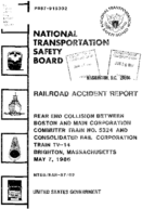 Interstate Commerce Commision Report of the Accident  Investigation Occuring on the CONSOLIDATED RAIL CORPORATION BOSTON AND MAIN CORPORATION COMMUTER BRIGHTON MA