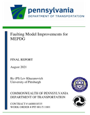 Faulting Model Improvements for MEPDG