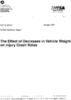 The effect of decreases in vehicle weight on injury crash rates