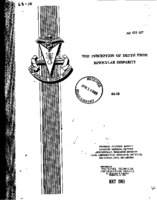 The perception of depth from binocular disparity