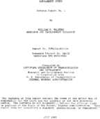 Settlement study  interim report No 1