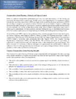 Transportation Safety Planning  National and Virginia Context