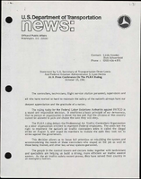 Statement by US Secretary of Transportation Drew Lewis and Federal Aviation Administrator J Lynn Helms at a Press Conference on the FLRA US Federal Labor Relations Authority Ruling