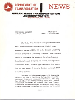 Department of Transportation News Urban Mass Transportation Administration UTMA 10274