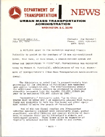 Department of Transportation News Urban Mass Transportation Administration UMTA 7665
