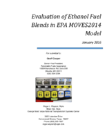 Evaluation of Ethanol Fuel Blends in EPA MOVES2014 Model