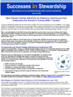 Successes in Stewardship  New Climate Change Initiatives for Reducing Greenhouse Gas Emissions and Vehicle Miles Traveled