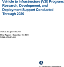 Vehicle to Infrastructure V2I Program Research Development and Deployment Support Conducted Through 2020