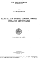Part 26 Air Traffic Control Tower Operator Certificates