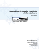 Standard Specifications for Plow Blades With Carbide Inserts