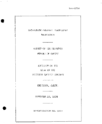Interstate Commerce Commision Report of the Accident  Investigation Occuring on the SOUTHERN PACIFIC RAILROAD ERICKSON CA