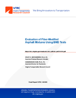 Evaluation of FiberModified Asphalt Mixtures Using BMD Tests