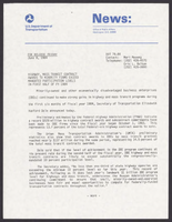 Department of Transportation News Releases JuneDecember 1984