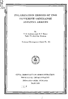 Polarization Errors of Two Different Omnirange Antenna Arrays