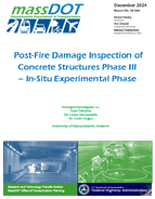PostFire Damage Inspection of Concrete Structures Phase III  InSitu Experimental Phase