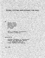 Expert Systems Applications for ODOT