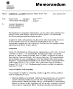 Guidance  Action Repurposing of Earmarks FY 2021