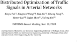 Distributed Optimization of Traffic Signals in Arterial Networks