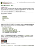 Human Environment Digest October 22 2015