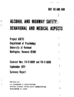 Alcohol and Highway Safety Behavioral and Medical Aspects Summary