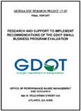 Research and Support to Implement Recommendations of the GDOT Small Business Program Evaluation