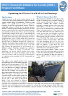 Optimizing the Effective Use of RAP in Local Roadways Factsheet