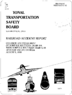 Interstate Commerce Commision Report of the Accident  Investigation Occuring on the NORFOLK SOUTHERN TRAIN SUGAR VALLEY GA