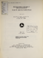 The Development of Measures of Service Availability Volume III Application Guideline Manual