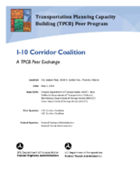 I10 Corridor Coalition  a TPCB peer exchange