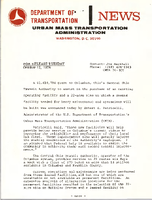 Department of Transportation News Urban Mass Transportation Administration UMTA 76107