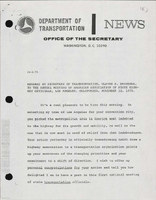 Remarks by Secretary of Transportation Claude S Brinegar to the Annual Meeting of American Association of State Highway Officials