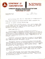 Department of Transportation News Urban Mass Transportation Administration UMTA 7617