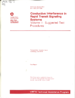 Conductive Interference in Rapid Transit Signaling Systems Volume II Suggested Test Procedures