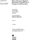 Effects of Seating Configuration and Number of Type III Exits on Emergency Aircraft Evacuation