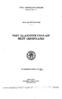 Part 22 Lighter Than Air Pilot Certificates