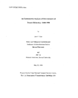 An econometric analysis of determinants of transit ridership  19601990