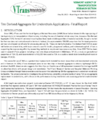 Tire Derived Aggregate for Underdrain Applications  Final Report