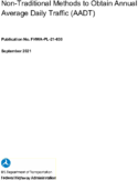 NonTraditional Methods to Obtain Annual Average Daily Traffic AADT