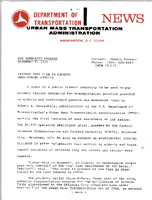 Department of Transportation News Urban Mass Transportation Administration UTMA 76119