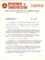 Department of Transportation News Urban Mass Transportation Administration DOT12368