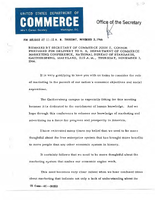 Speeches by Secretary of Commerce John T Connor November 1966