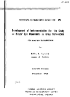 Development of Instrumentation For The Study of Pilots Eye Movements In Army Helicopters