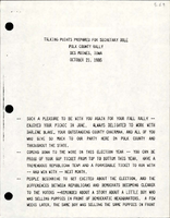 Talking Points Prepared for Secretary Dole Polk County Rally Des Moines Iowa